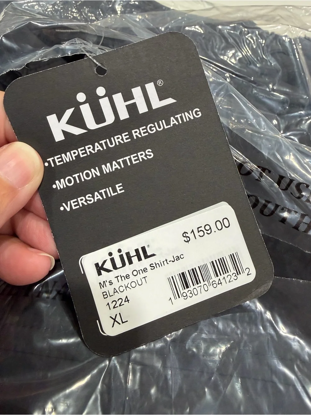 Kuhl Men's XL One Shirt-Jac Shirt Jacket Black NWT Lightweight Warmth Adventure